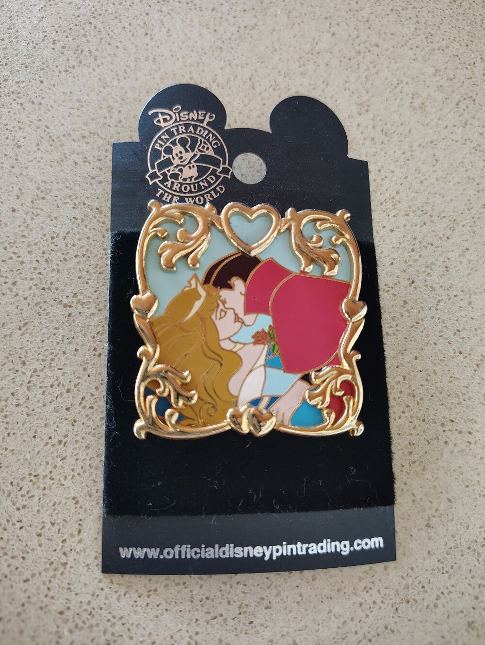 Disney Sleeping Beauty Kiss Collectable Pin. Retired.
